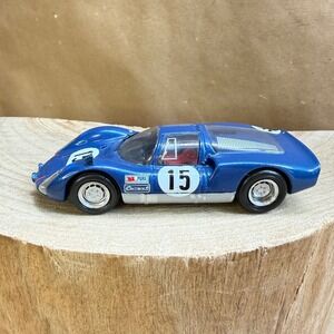 Provence Moulage Porsche Carrera 6 Blue Racing Car Model #15 Made in France